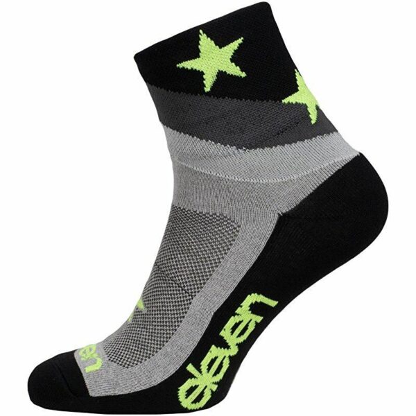 Eleven Howa Star Grey šedé/černé/žluté cyklistické ponožky