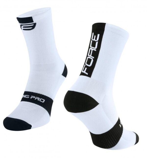 Force LONG PRO bílo-černé ponožky