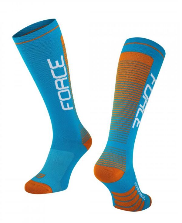 Force Ponožky COMPRESS modro-oranžové