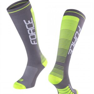 Force Ponožky COMPRESS šedo-fluo