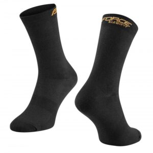 Force Ponožky ELEGANT černo-zlaté vysoké