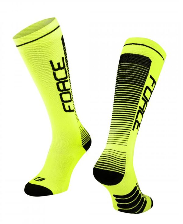 Force Ponožky F COMPRESS fluo-černé