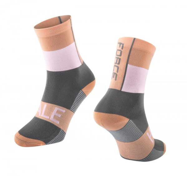 Force Ponožky HALE oranžovo-bílo-šedé