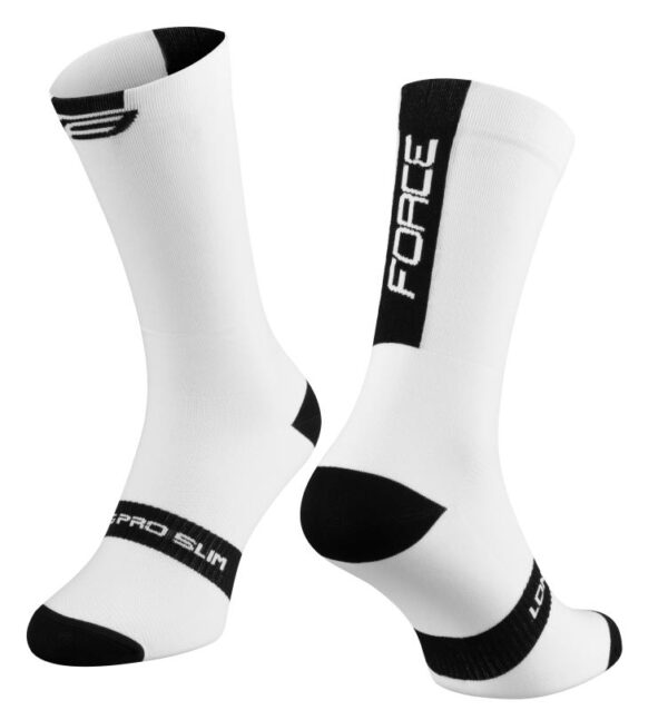 Force Ponožky LONG PRO SLIM bílo-černé