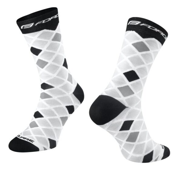 Force Ponožky SQUARE bílo-černé