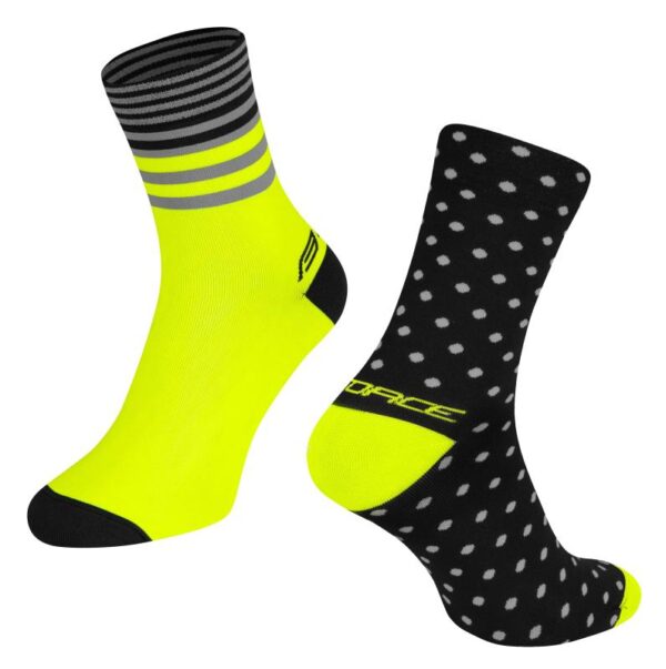 Force SPOT černo-fluo cyklistické ponožky