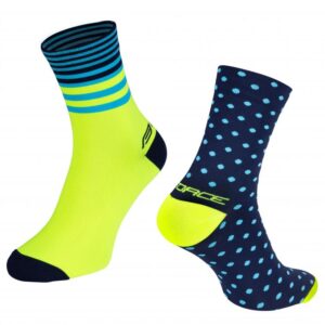 Force SPOT modro-fluo cyklistické ponožky