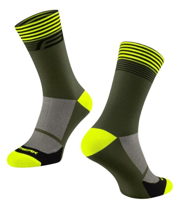 Force ponožky Streak zeleno-fluo