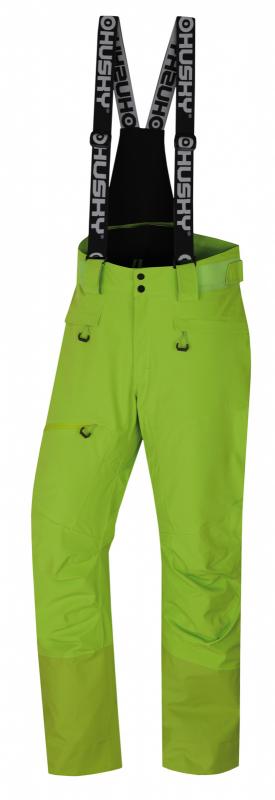Husky Gilep M zelené pánské lyžařské kalhoty