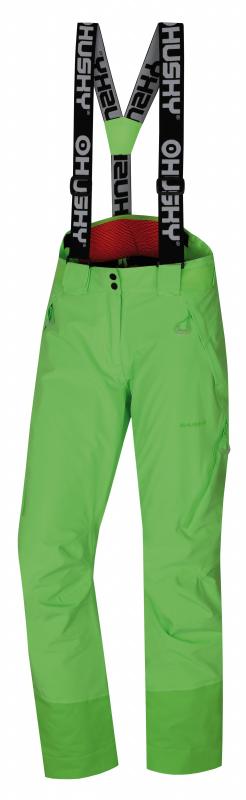 Husky Mitaly L neonově zelené dámské lyžařské kalhoty