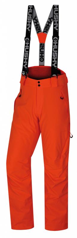 Husky Mitaly M neonově oranžové pánské lyžařské kalhoty