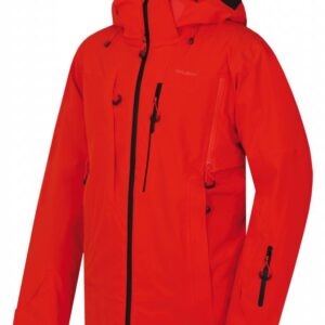 Husky Montry M výrazná cihlová pánská lyžařská bunda