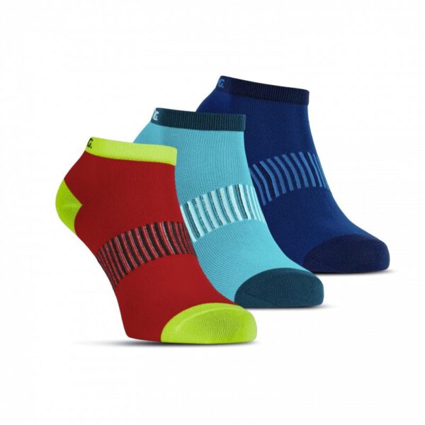 Salming Performance Ankle Sock 3p Blue/Red/Lapis