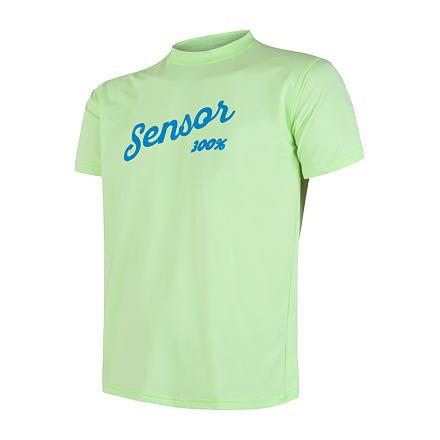 Sensor Coolmax Fresh Pt Logo světle zelené pánské triko krátký rukáv