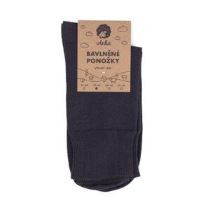 Vlnka Bavlněné ponožky s volným lemem tmavě šedá