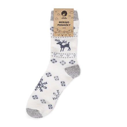 Vlnka Ovčí ponožky Merino jelen šedá 47-50