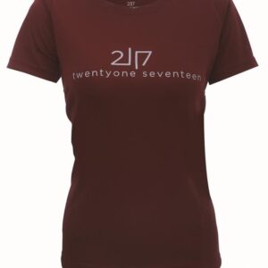 2117 TUN - dámské funkční triko s kr.rukávem - Wine Red