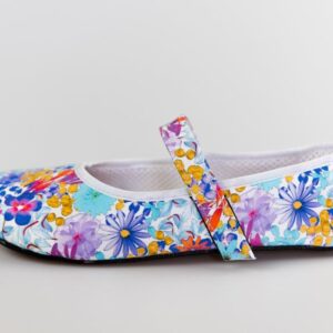 Ahinsa Shoes Květované barefoot balerínky Ananda