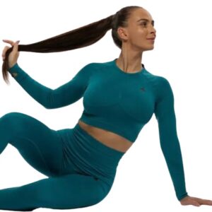 Booty BASIC ACTIVE JUNGLE GREEN crop-top - XS/S