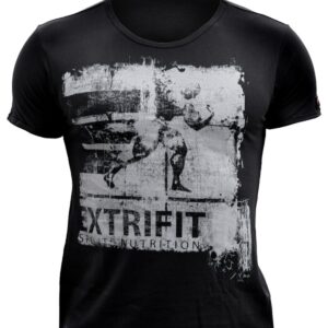 Extrifit Tričko černé LOGO šedé - M