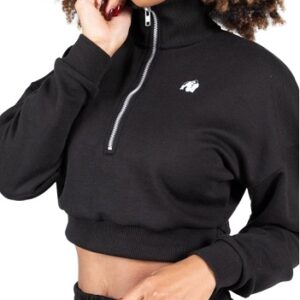 Gorilla Wear Dámská Ocala crop top mikina se zipsem černá - XL