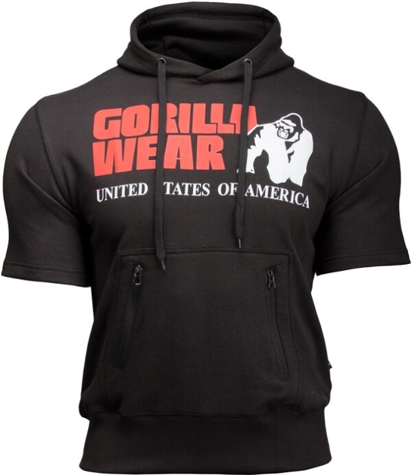 Gorilla Wear Pánská mikina Boston Short Sleeve Hoodie Black - XL