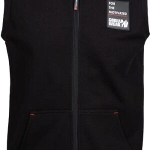 Gorilla Wear Pánska mikina bez rukávu Milwaukee S/L na zip Černá - XXL