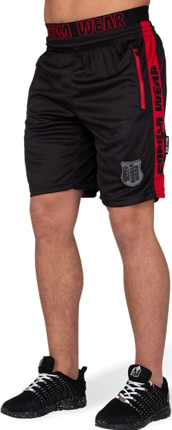 Gorilla Wear Pánské šortky Shelby Black/red - S VÝPRODEJ