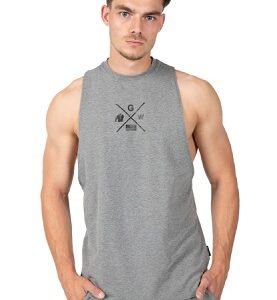 Gorilla Wear Pánské tílko Cisco Drop Armhole Tank Top Gray/Black - 2XL