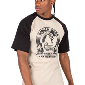 Gorilla Wear Pánské tričko Oversized Logan béžová/černá - 4XL