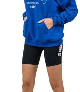 Nebbia OVERSIZE MIKINA S KAPUCÍ GYM RAT 256 Modrá - S