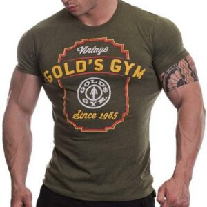 Golds Gym Gold's Gym pánské tričko GGTS066 Vintage Army - S