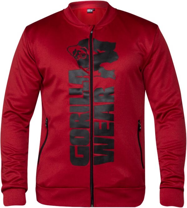 Gorilla Wear Pánská mikina Ballinger Track Jacket Red - M VÝPRODEJ
