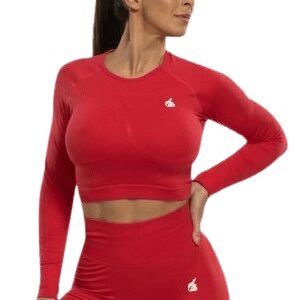 Booty BASIC ACTIVE CANDY RED crop-top - XS/S
