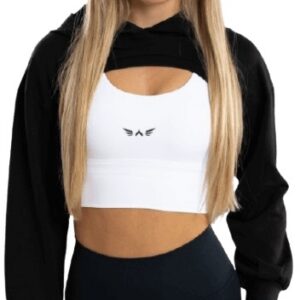 Exalted Dámská Bolero mikina s kapucí černá - M